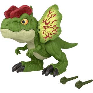 Mattel Jurassic World Uncaged Dinosaur Leget?j Fierce Launchin' Dilophosaurus figur med skyde action lyd og 2 projektiler