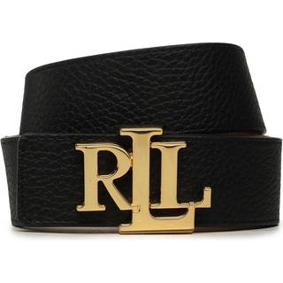 Lauren Ralph Lauren Lauren Ralph Lauren Reversible Pebbled Black Leather Wide Belt