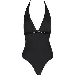 Tommy Hilfiger Halter One Piece Swimsuit - Black - Medium