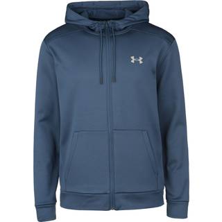 Sweatshirt med hætte Under UA Armour Fleece FZ Hoodie-BLU 1373357-437 Størrelse S