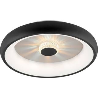 Sort loftslampe inkl. LED med fjernbetjening - Ghislaine