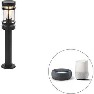 Smart udendørslampe sort 50 cm IP44 inkl. Wifi ST64 - Gleam