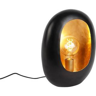 Design bordlampe sort med gyldent interiør 36 cm - Cova