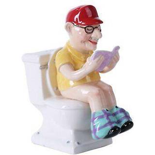 Pacific Giftware 4,75 tommer L?sning Bedstefar p? toiletmagnetisk salt og peber Shaker Kitchen Set