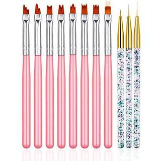 Fulinjoy 11 pcs neglekunstb?rste Set UV Gel Maling Pen Nail Flower Maleri Brush Gel Gradient Negle Maleri Design Pen Negle Liner B?rster