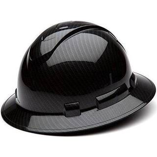 Pyramex Ridgeline Full Brim Hard Hat 4-Point Ratchet Suspension skinnende sort grafitm?nster