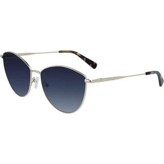 LONGCHAMP Kvinde LO155S 726 Solbriller Metal Guld Blå Cat Eye Skygge