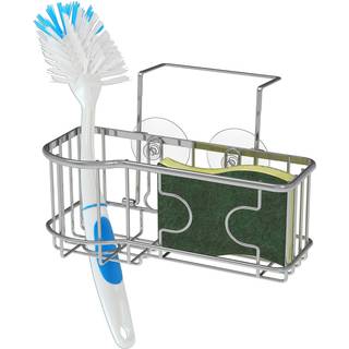 Simple Houseware Kitchen Sink Caddy Organizer for Brush Sponge Holder Chrome