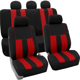 FH Group Car Seat d?kker fuld s?t r?d klud - Universal Fit Automotive Seat Covers Low Back Front Seat Covers Airbag Compatible Split Bench bagest