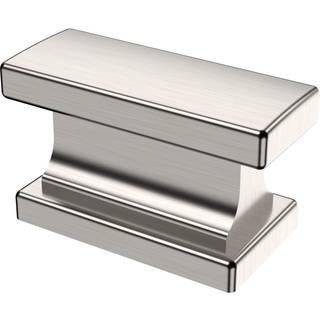 ALZASSBG 10 Pack b?rstet satin nikkelkabinetsknapper 1,46 tommer (37 mm) Kabinet Hardware Rektangelknapper til skab og skuffer Al6061SN