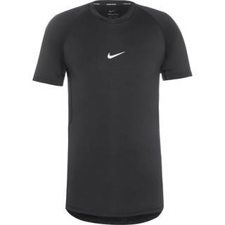Tætsiddende Nike Pro Dri-FIT-fitnessoverdel med korte ærmer til mænd - sort - L