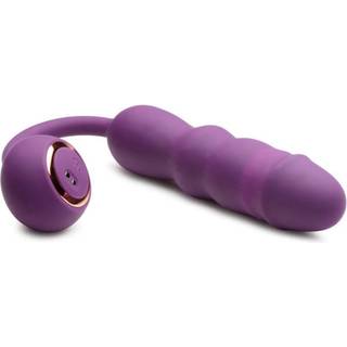 Inmi Thru Thumper Thrusting Silicone Vibrator with Remote Purple