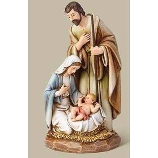 Joseph's Studio af Roman - Holy Family Figure Christmas Scene udsk?ret tr? Look 8 """" H harpiks og sten bordplade eller skrivebordsdisplay Dekorat