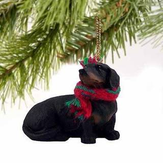 Dachshund Tiny Miniature One Christmas Ornament Black - Dejlig!