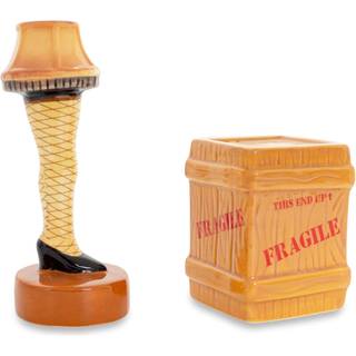 En julehistorie benlampe og kasse keramisk salt og peber ryster | Sæt af 2