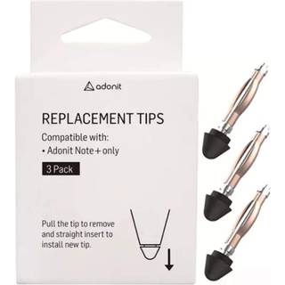 Adonit Note+ Stylus Pen Spidser - 3 Pak - Sort