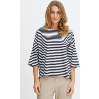 Stribet Langærmet T-shirt, Navy Blazer Mix, S