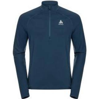 Odlo Midlayer 1/2 Zip Zeroweight - Herre, XXL, Blå - Reflekser & Ideelt Mellemlag