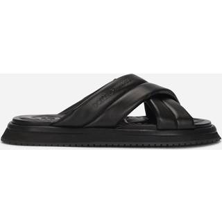 Dolce&Gabbana Padded crossover slides - black - EU 39