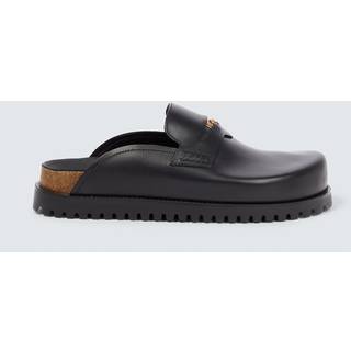 Versace Medusa logo leather mules - beige - EU 40