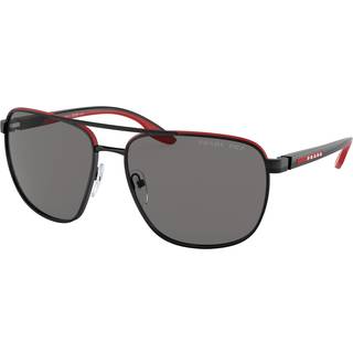 Prada Linea Rossa PS50YS Asian Fit Polarized 19G02G 62 Solbriller Mænd Black - Black Red - 62mm