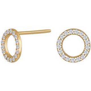 Nordahl Jewellery - Ørestikker 8kt. guld m. cirkel af zirkonia