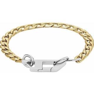 Diesel Two-Tone Gold and Steel Chain Unisex Bracelet DX1437931