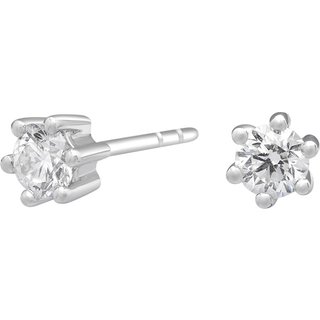 Afrodite 14 kt. Hvidgulds diamant ørestikker på 0,20 ct