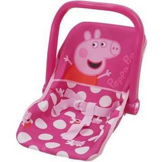 Peppa Pig: Baby Doll Car Seat - Pink & White Dots - Passer til dukker op til 18 """" konvertible til en foderstol plastikskal m/stof sele b?lte for
