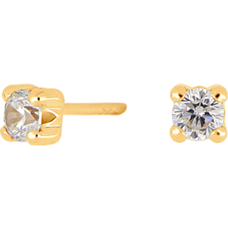 8kt. guld ørestikker med zirkonia 3mm*