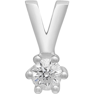 Afrodite 14 kt. Hvidgulds diamantvedhæng på 0,10 ct