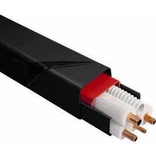 Kanal til varmepumpe installation - 80x60mm, 2 Meter, Sort