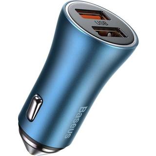 Baseus Golden Contactor Pro car charger 2x USB 40W (blue)