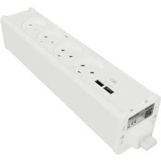 Schneider Møbelboks 2w/2r dk so+usba/c - white