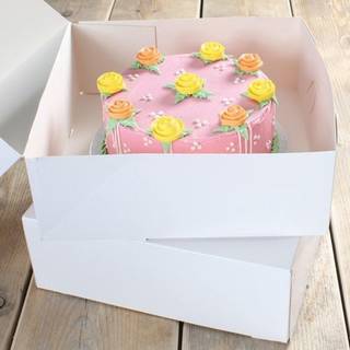 2x Kageboks Hvid, 32 x 32 x 11,5 cm - FunCakes