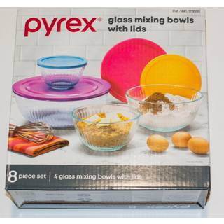 Pyrex glasblandingssk?le med l?g (8-delt s?t)
