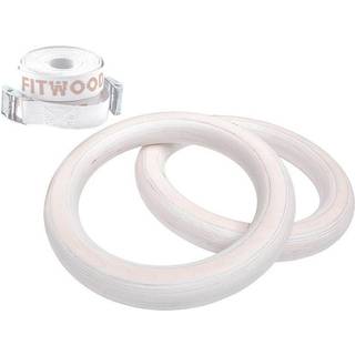 FitWood ULPU MINI Gymnastikringe 25mm - Glazing overflade / Hvid Strop