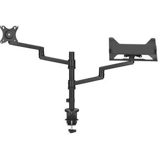 Neomounts DS20-425BL2 mounting kit - full-motion adjustable arm - for LCD display / notebook - black 17"-27" (LCD display) / 11.6"-17.3" (notebook) 100 x 100 mm