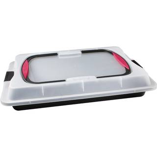 Bradepande m. transportlåg, 42x29x7,5cm. non-stick