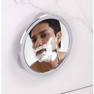 Idesign Gia Metal Sugtion Shower Shaving Mirror til badev?relse forf?ngelighed badekar v?g 5,75 """" x 5,75 """" x 0,75 """" krom
