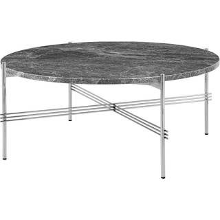Gubi Ts Sofabord 80 Cm Poleret Stål / t Emperadormarmor - Sofabord Emperador-marmor Grå - 10123082