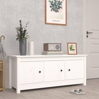skoreol 110x38x45,5 cm massivt fyrretræ hvid