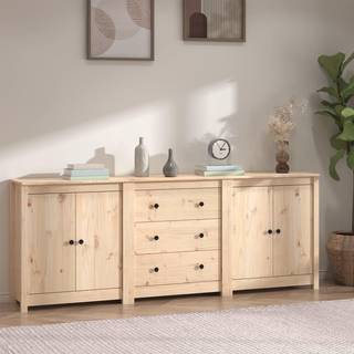 skænk 210x35x80 cm massivt fyrretræ