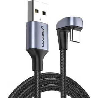 Ugreen vinklet USB-A til USB-C-kabel 18W, 2m - Gråt