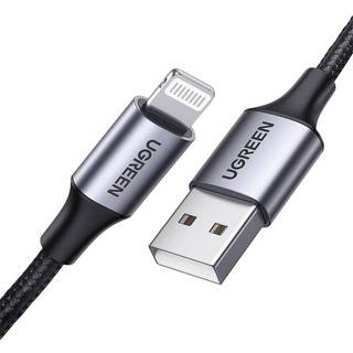 Ugreen US199 60157 USB-A / Lightning MFi kabel 1.5m - sort