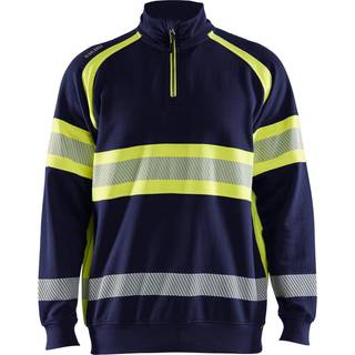 Blåkläder 3553 High vis Sweatshirt / High vis Sweatshirt - 2XL - Marineblå/High Vis Gul
