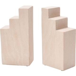 Main Mesa Geometric Sandstone Bookends Blush Set på 2