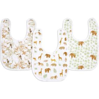 Aden + Anais aden + anais Animal Essentials 100% Cotton Muslin Snap Tanzania Bibs 3 Pack