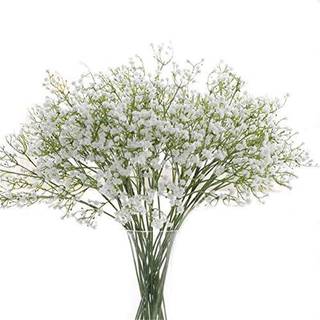 Gumolutin 9pcs lang stam kunstig baby åndedræt blomster ægte touch silke gypsophila buketter til kontor indendørs/udendørs bryllup DIY party cent