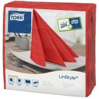 Tork Premium Linstyle 478854 middagsserviet 39x39cm rød